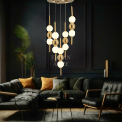 EASD-359 5’li Sarkıt Eskitme LED Avize