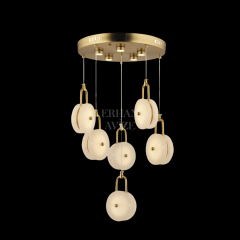 EASD-324 6’lı Sarkıt Eskitme Mermer LED Avize