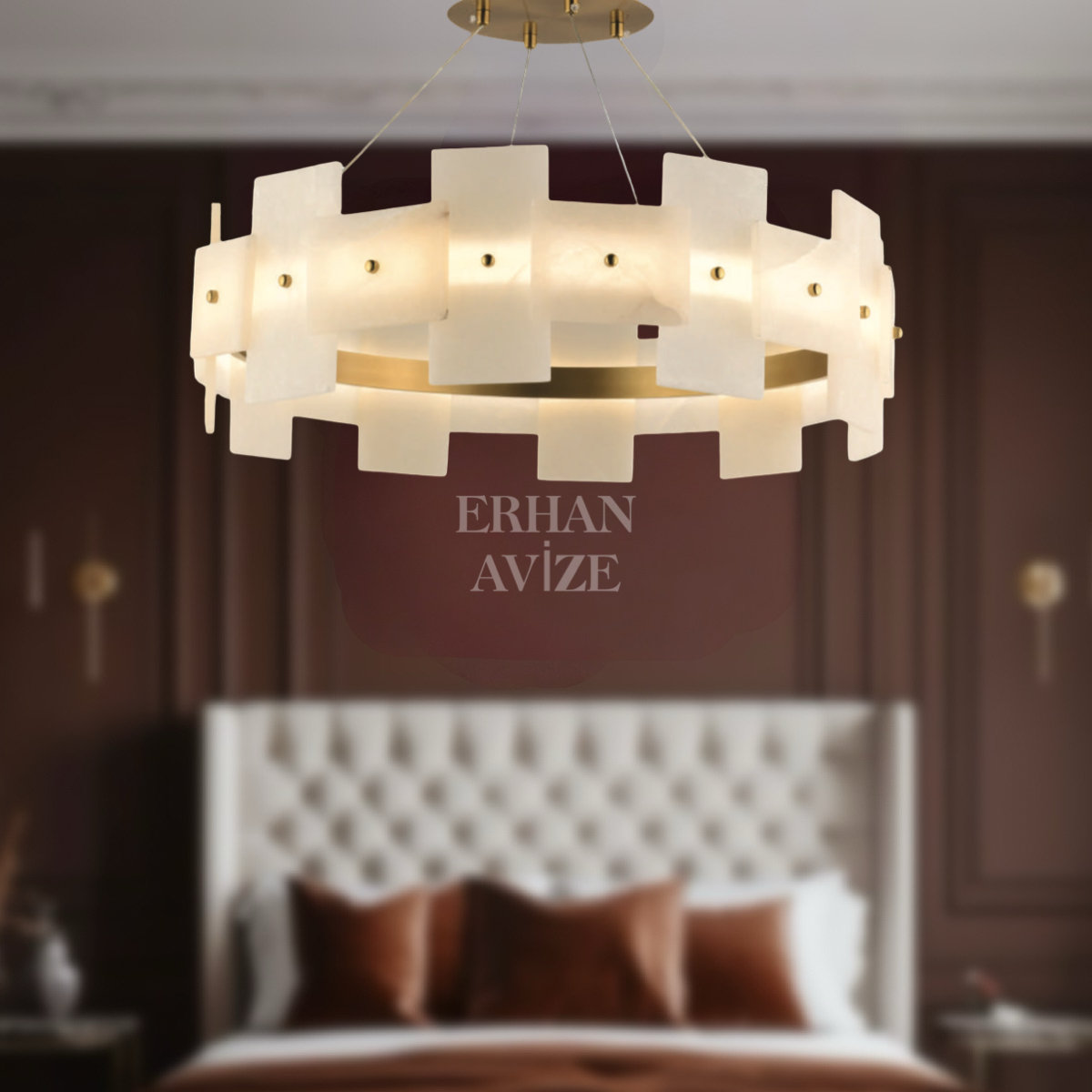 EASD-118 60’lık Eskitme Mermer LED Avize