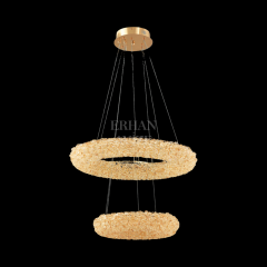 EASD-346 2 Katlı 55’lik Kristal Gold LED Avize