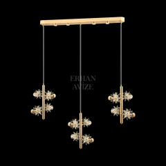 EAPV-121 YM 3’lü Sıralı Kristal LED Avize