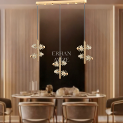 EAPV-121 YM 3’lü Sıralı Kristal LED Avize