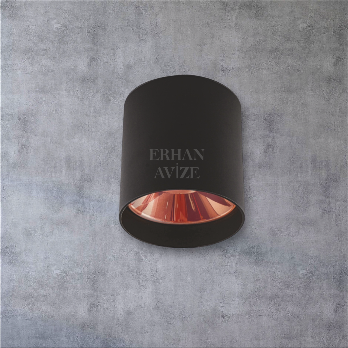 EACT-5421  SB Foça Sıva Üstü Dekoratif Armatürü Siyah - Bakır