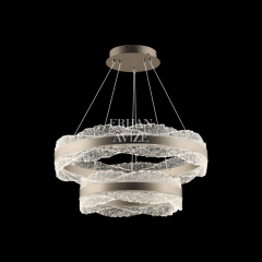 EASD-258 2 Katlı Fırçalanmış Nikel LED Avize