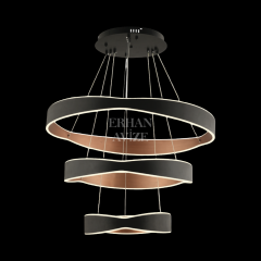 EASD-273 3 Katlı Siyah LED Avize