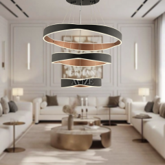 EASD-273 3 Katlı Siyah LED Avize