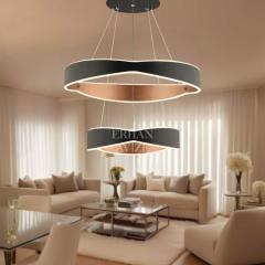 EASD-273 2 Katlı Siyah LED Avize