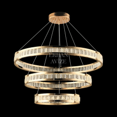 EASD-319 3 Katlı Kristal Gold LED Avize