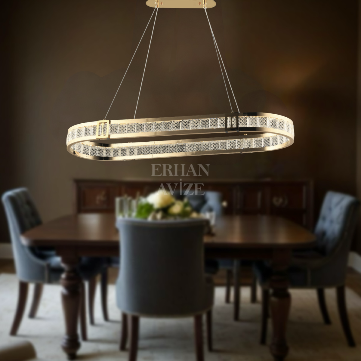 EASD-319 YM 90’lık Kristal Gold LED Avize