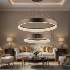 EASD-275 2 Katlı Şampanya Bronz LED Avize