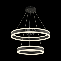 EASD-276 2 Katlı Siyah LED Avize