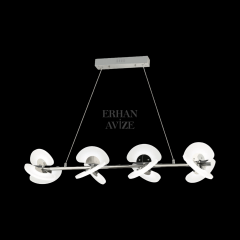 EASD-263 YM 100’lük Mat Pleksi Krom LED Avize