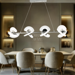 EASD-263 YM 100’lük Mat Pleksi Krom LED Avize