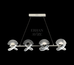 EASD-263 YM Pleksi Çizgili Krom LED Avize