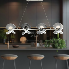 EASD-263 YM Pleksi Çizgili Krom LED Avize