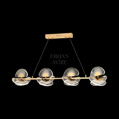 EASD-263 YM Pleksi Çizgili Gold LED Avize