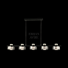 EAPD-180 YM 5’li Sıralı Siyah LED Avize