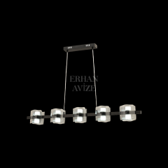 EAPD-178 YM 5’li Sıralı Krom LED Avize