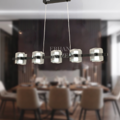 EAPD-178 YM 5’li Sıralı Krom LED Avize