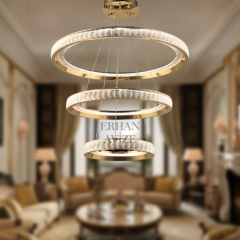 EASD-259 3 Katlı Gold LED Avize