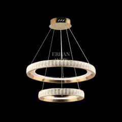 EASD-259 2 Katlı Gold LED Avize