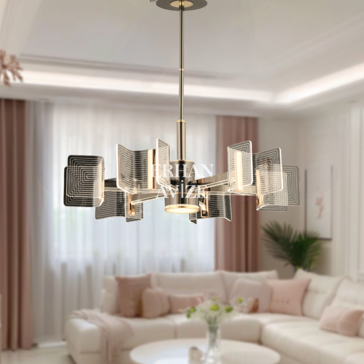 EASD-358 YUV 90’lık Gold LED Avize