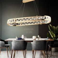 EASD-343 YM 90’lık Kristal Gold LED Avize