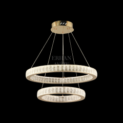 EASD-260 2 Katlı Kristal Gold LED Avize