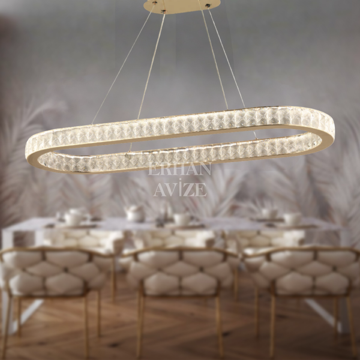 EASD-260 YM 90’lık Kristal Gold LED Avize