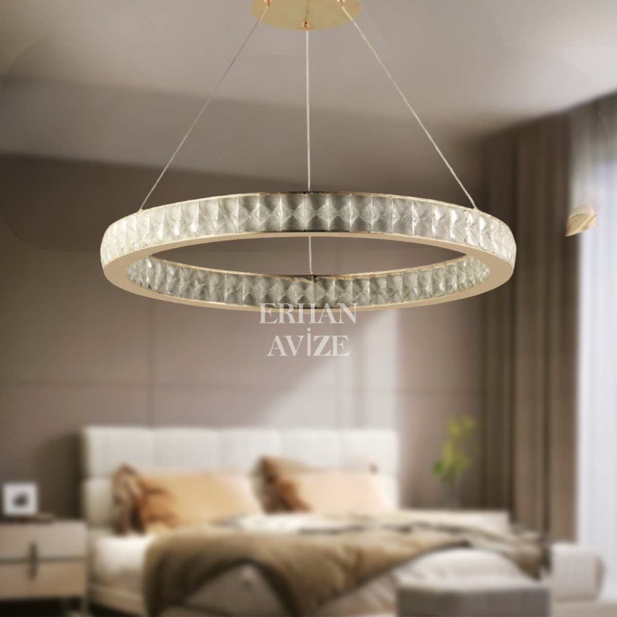 EASD-260 60’lık Kristal Gold LED Avize