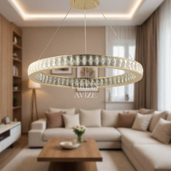 EASD-260 60’lık Kristal Gold LED Avize