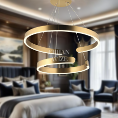 EASD-167 2 Katlı Prinç Yuvarlak LED Avize