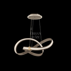 EASD-314 60’lık Yuvarlak Saten Bronz LED Avize