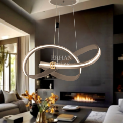 EASD-314 60’lık Yuvarlak Saten Bronz LED Avize