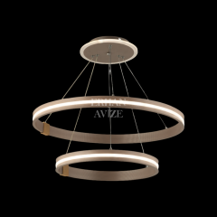 EASD-313 2 Katlı Sarkıt Saten Bronz LED Avize