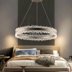 EASD-266 60’lık Kristal Saten Bronz LED Avize