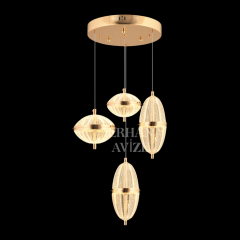 EASD-293-294-295 4’lü Sarkıt Gold LED Avize