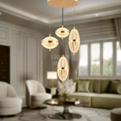 EASD-293-294-295 4’lü Sarkıt Gold LED Avize