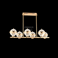 EASD-298 YM Sıralı Top Camlı Gold LED Avize