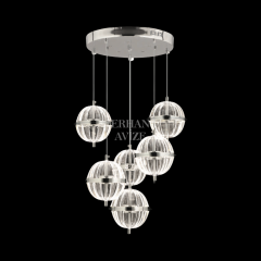 EASD-293 6’lı Sarkıt Top Krom LED Avize