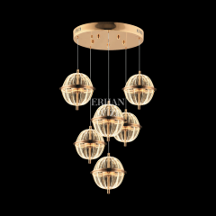 EASD-293 6’lı Sarkıt Top Camlı Gold LED Avize