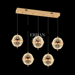 EASD-293 YM 5’li Sıralı Top Gold LED Avize