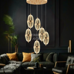 EASD-294 6’lı Sarkıt Gold LED Avize