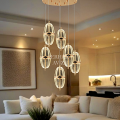 EASD-294 6’lı Sarkıt Gold LED Avize