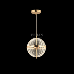 EASD-296 30’luk Top Camlı Tekli Sarkıt Gold LED Avize