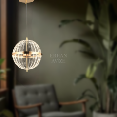 EASD-296 30’luk Top Tekli Sarkıt Gold LED Avize