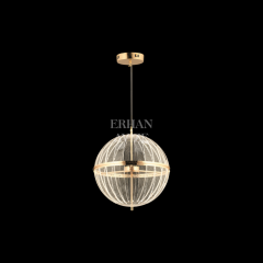 EASD-296 40’lık Top Camlı Tekli Sarkıt Gold LED Avize