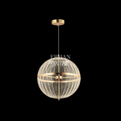 EASD-296 50’lik Top Camlı Tekli Sarkıt Gold LED Avize