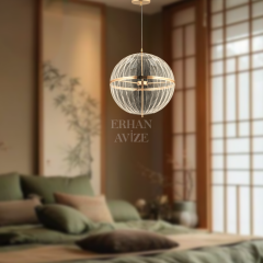 EASD-296 50’lik Top Tekli Sarkıt Gold LED Avize