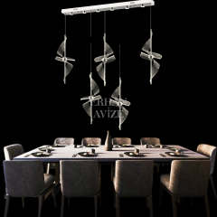 EASD-05 YM 5’li Sıralı Krom LED Avize